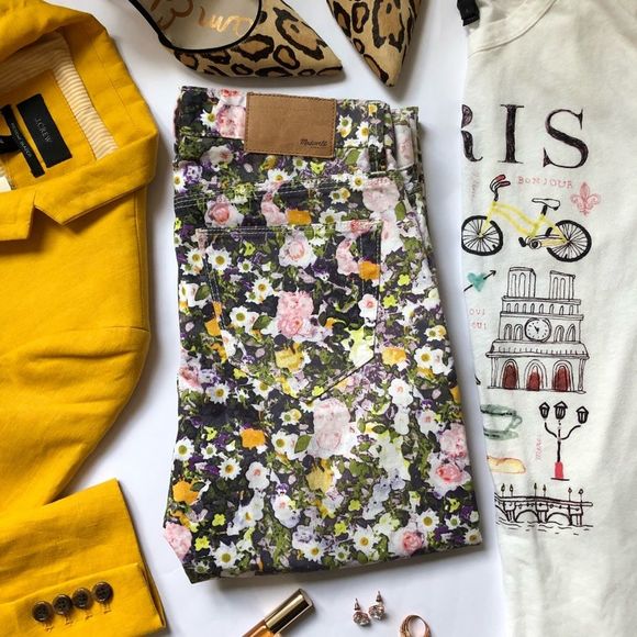 Madewell Denim - Madewell Skinny Skinny Ankle Floral Jeans